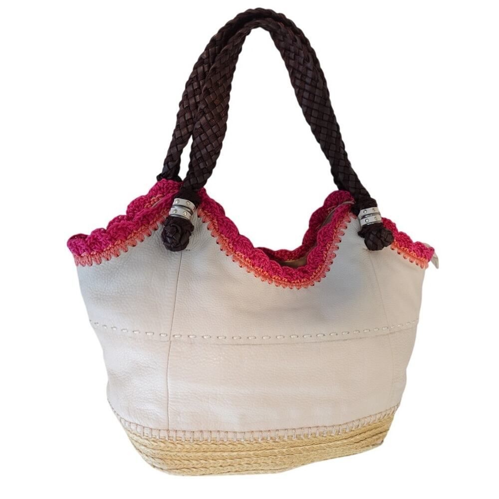 The SAC / Bags / The Sak Indi Leather Hobo n Crochet Purse / Summer Tote